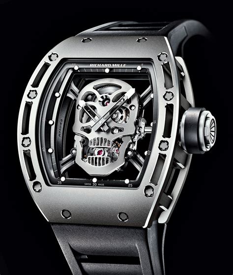 richard mille rm skull watch.